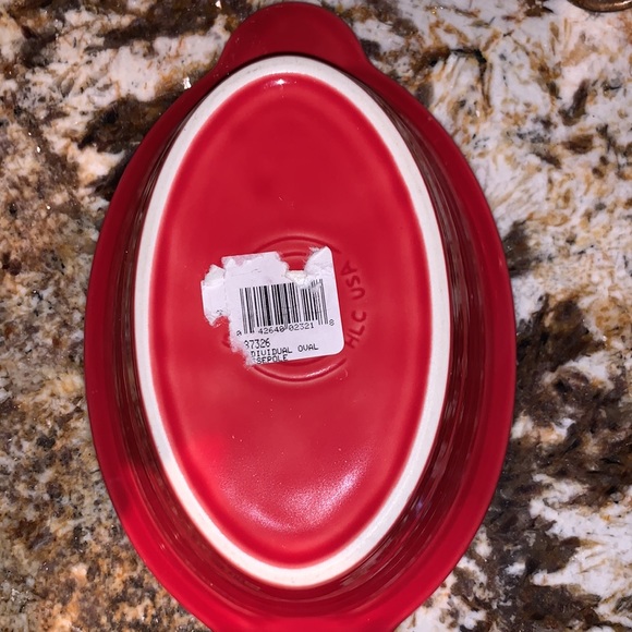 (4) Fiesta Ware Dishes (2) casserole (2) cups Scarlet Color - Picture 5 of 7